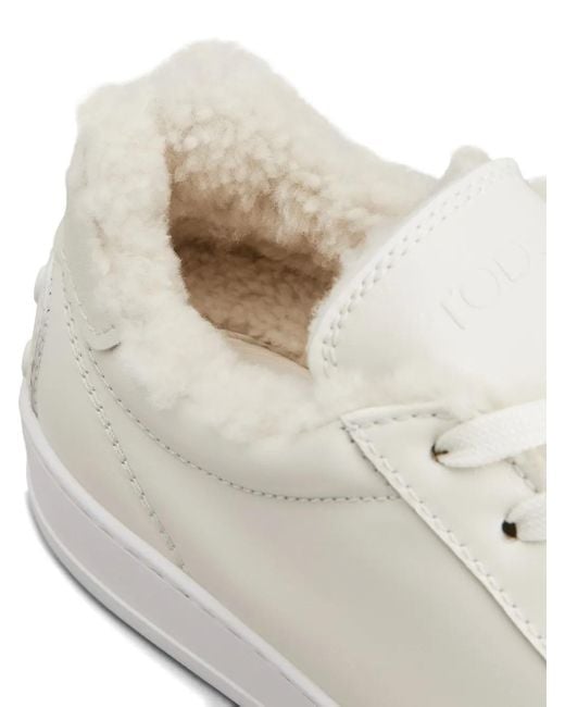 Tod's White Flat Shoes