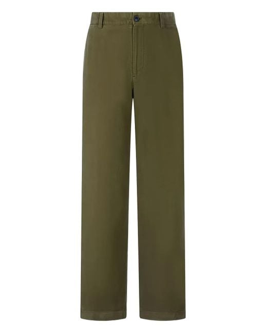 MAN ON THE BOON. Green Pocket Buttoned Trousers for men