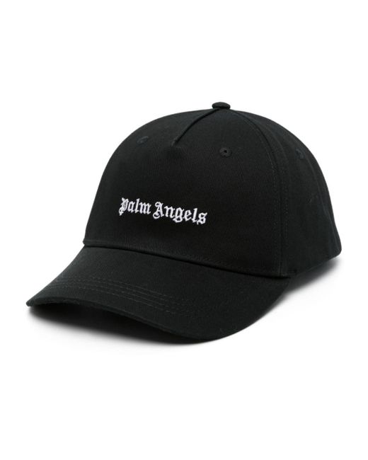 Sombrero con logo bordado Palm Angels de color Black