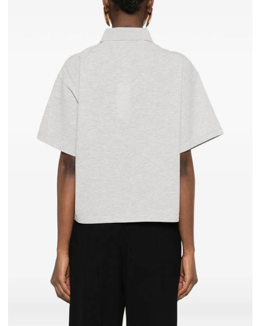 Saint Laurent White Buttoned Polo Shirt