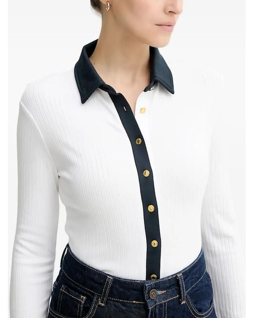 Rag & Bone Blue Contrasting-Trim Shirt