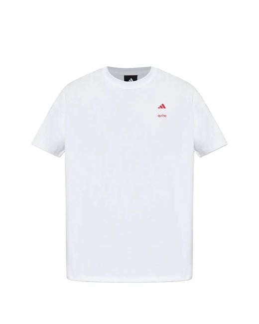 Adidas White X Arte Antwerp Short-Sleeve Logo T-Shirt for men