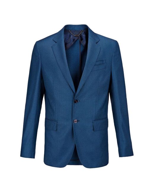Billionaire Blue Double B Single-Breasted Blazer for men