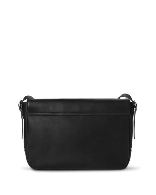 Shinola Black Runwell Leather Messenger Bag for men