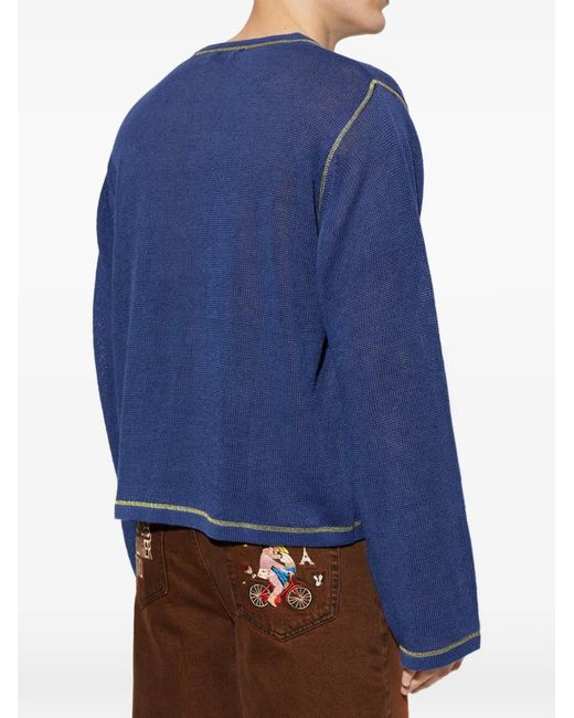 Carne Bollente Blue Spell It Out Sweater