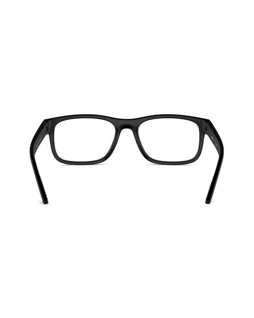 Prada Linea Rossa Brown Rectangle-Frame Glasses for men