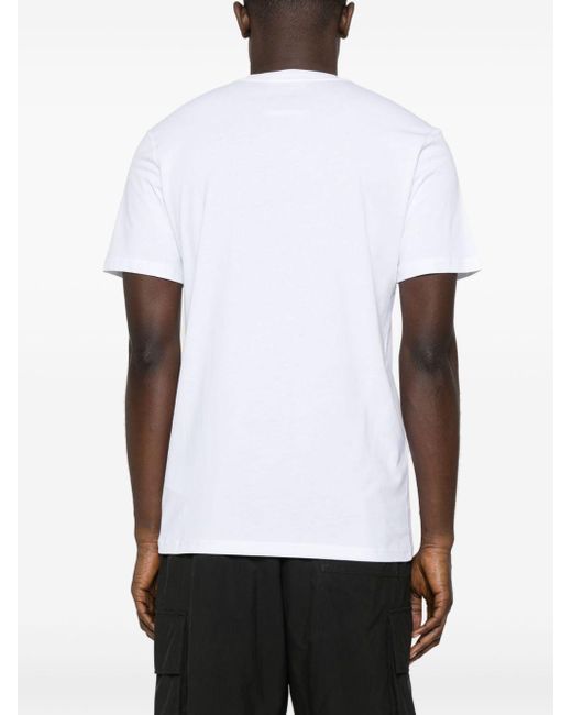 Moschino Katoenen T-shirt Met Geborduurd Logo in het White voor heren