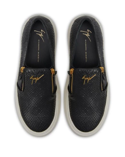 Giuseppe Zanotti Black Gz Mike Zip Low-Top Sneakers for men