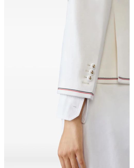 Thom Browne White Cashmere Blazer