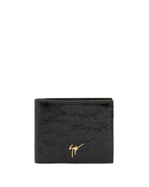 Giuseppe Zanotti Black Albert Bi-fold Leather Wallet for men