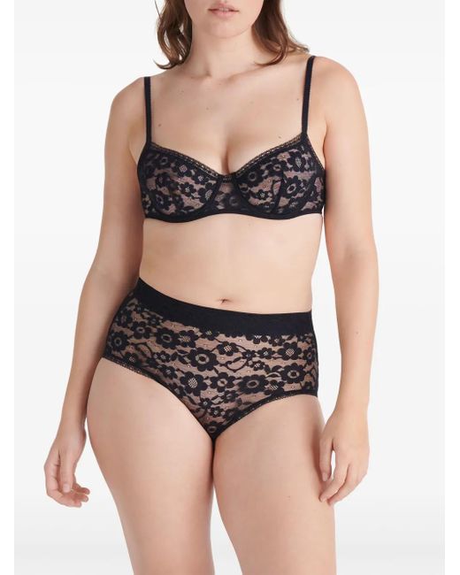 Eres Gray Joyeuse High-Waist Lace Briefs