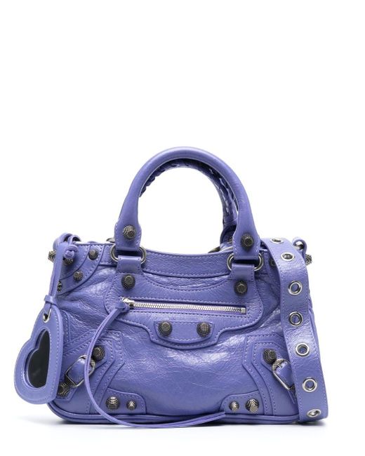 Petit sac cabas Neo Cagole Balenciaga en coloris Blue