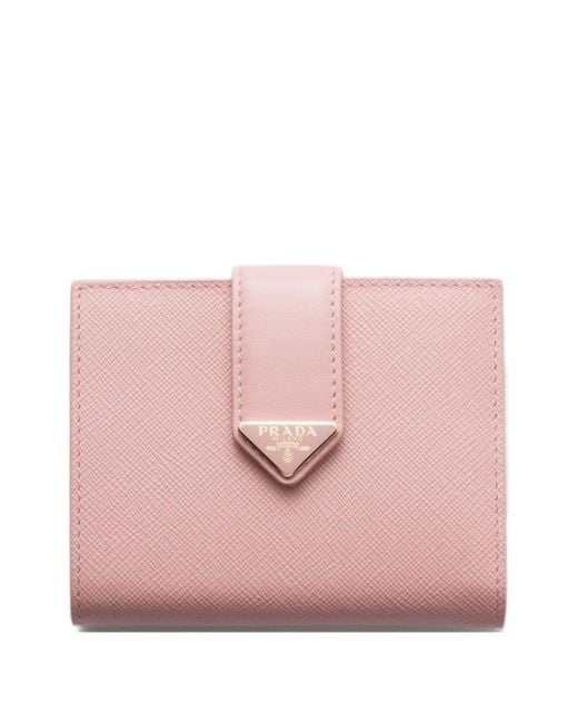 Portafoglio Con Logo di Prada in Pink