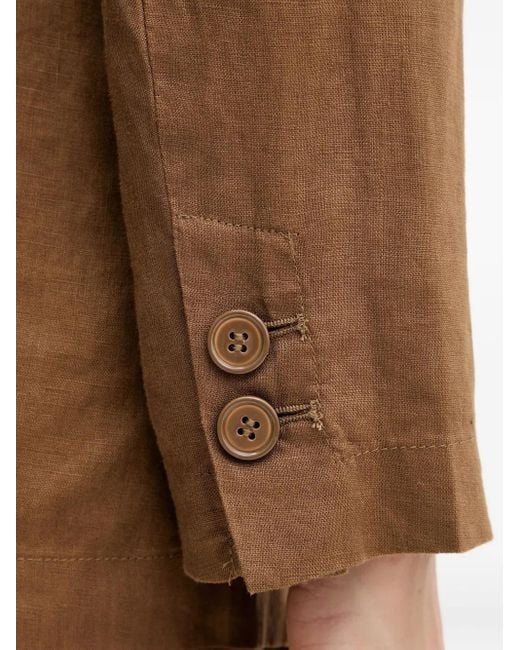 Benetton Brown Notched Lapels Blazer