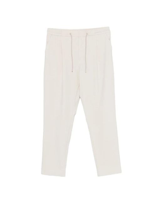 ALPHATAURI White Pocas Drawstring Trousers for men