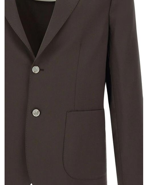 Barba Napoli Black Wool Blazer for men