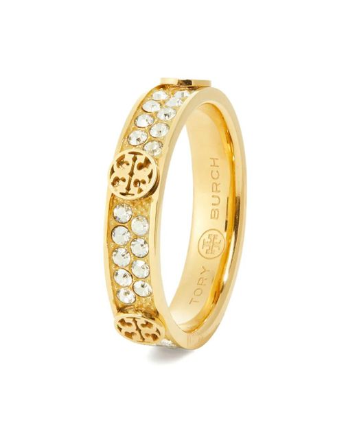 Anillo Miller con strass Tory Burch de color Metallic