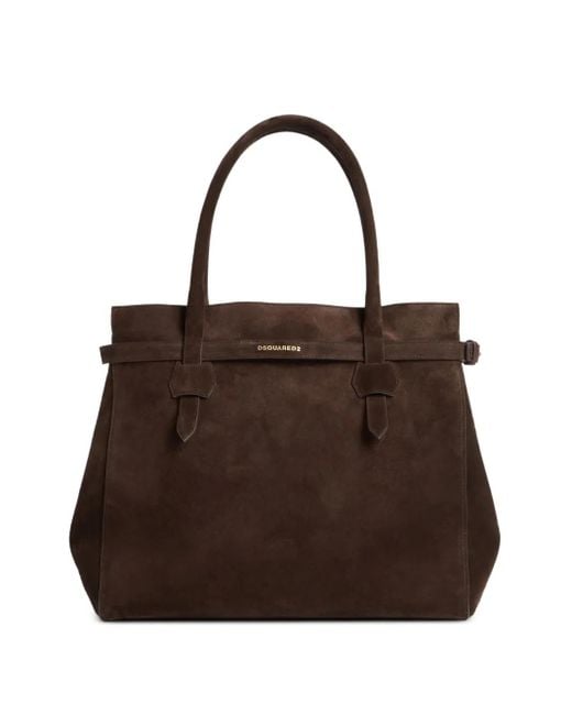 DSquared² Brown Suede Tote Bag for men