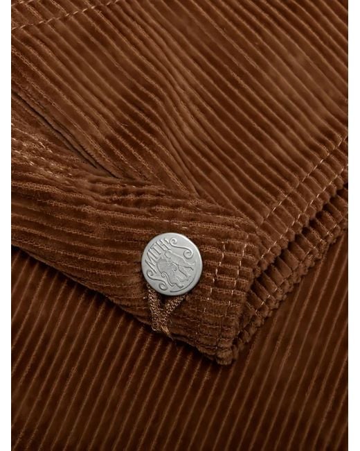 Needles Brown Embroidered-Logo Jacket for men