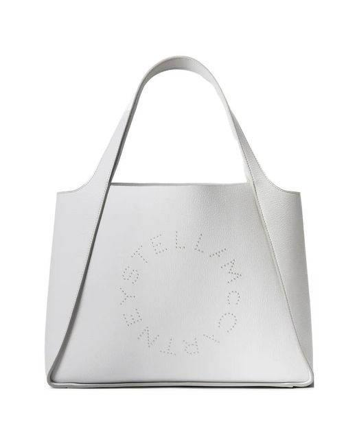 Stella McCartney Gray Logo-Detail Tote Bag
