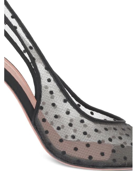 AMINA MUADDI 105 Mm Kristina Slingback Pumps Met Stippen in het Metallic