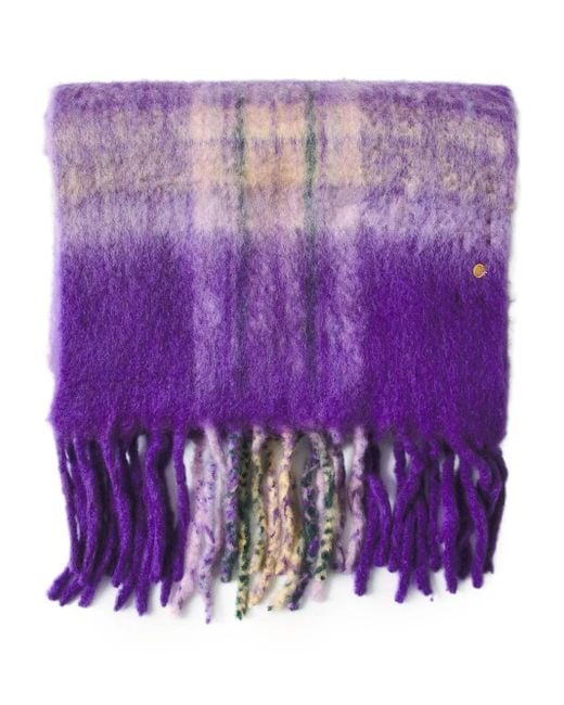 Antik Batik Purple Schal Mit Fransen