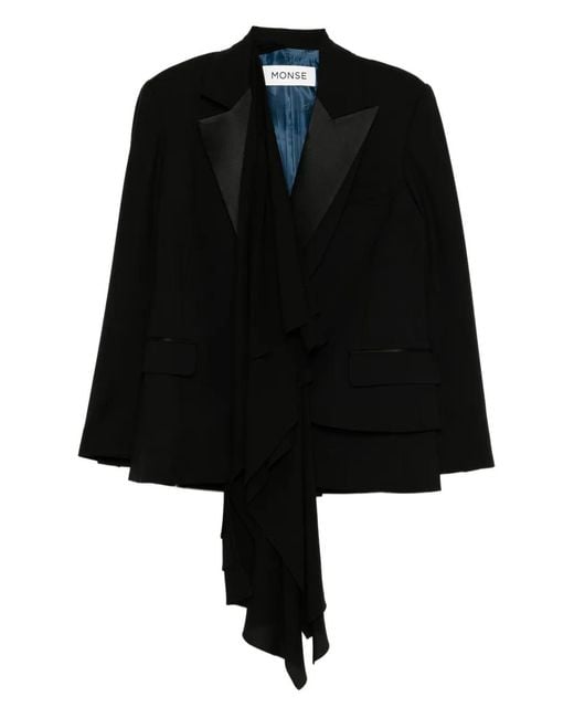 Monse Black Cascade Blazer