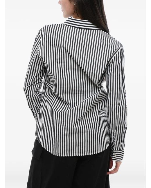 Woolrich Gray Sahariana Striped Shirt