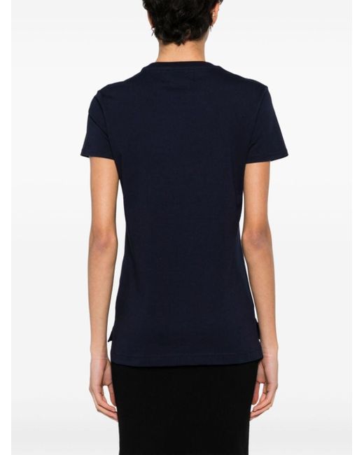 Vivienne Westwood Black T-Shirt mit Logo-Stickerei
