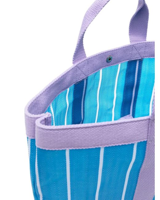 A.P.C. Blue Striped Tote Bag