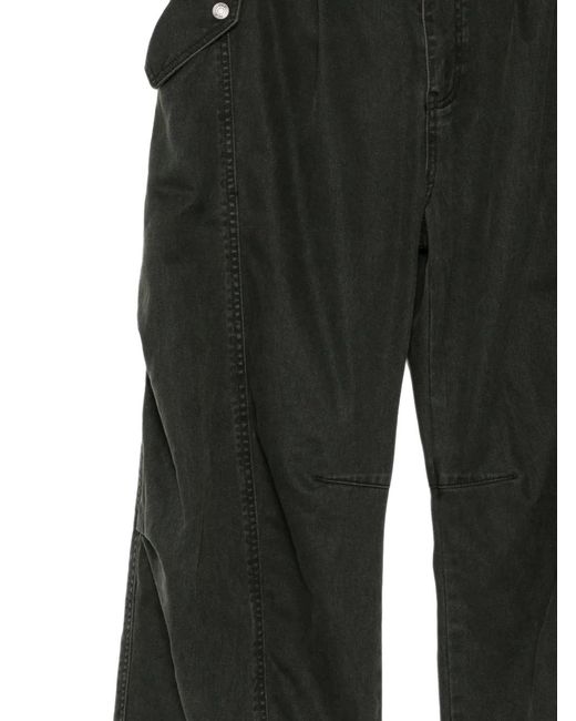 Juun.J Black Logo-Patch Jeans for men