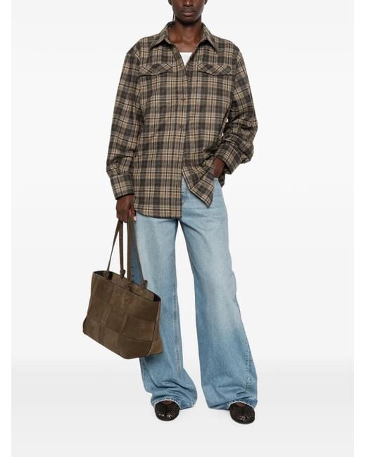 Rohe Gray Western Checked Overshirt