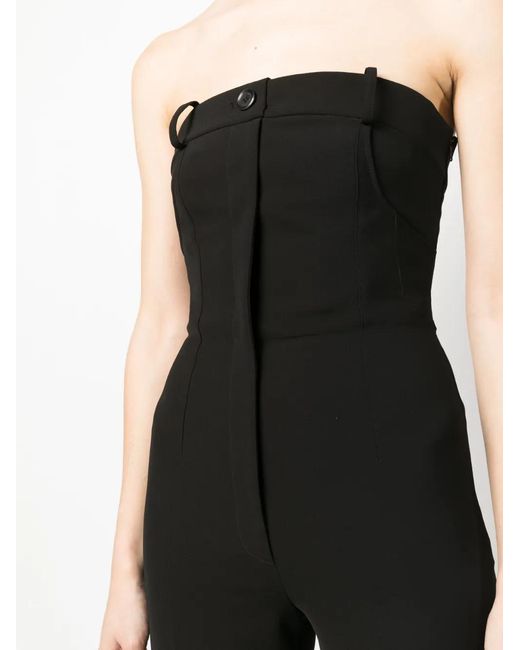 Moschino Black Strapless Straight-Leg Jumpsuit