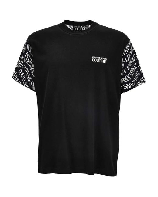 Versace Jeans Couture Liquify T-Shirt mit Logo-Print in Black für Herren