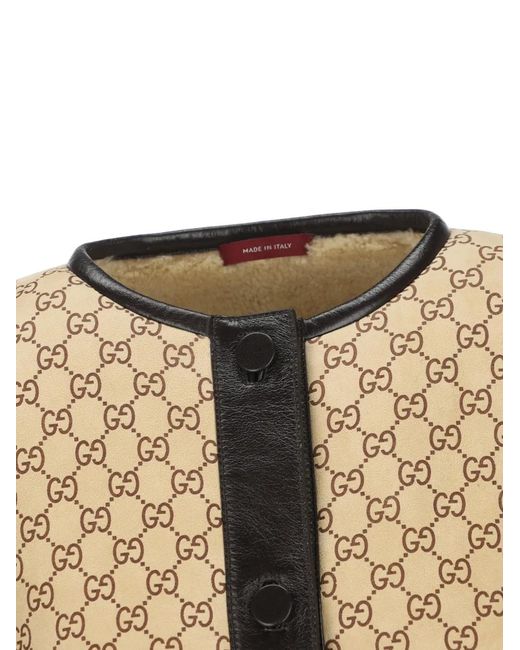 Gucci Natural Monogram Button-Fastening Jacket