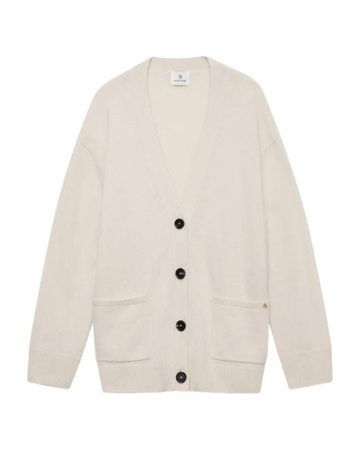 Anine Bing White Jackson Cardigan