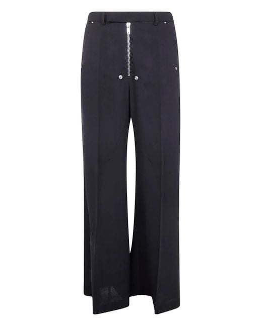 Rick Owens Blue Belas Zip-Front Wide-Leg Trousers for men