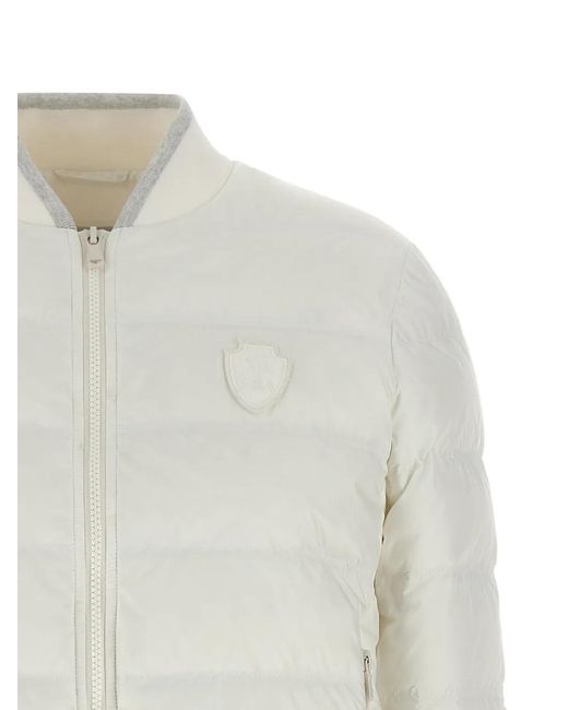 Brunello Cucinelli White Quilted Down Jacket