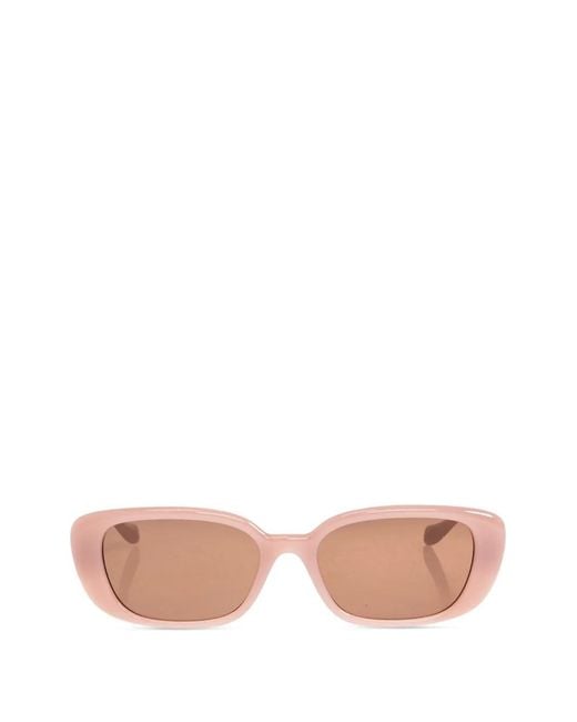 Versace Pink Rectangle Medusa Sunglasses