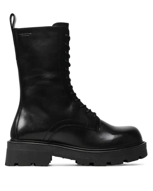 Vagabond Black Cosmo 2.0 Lace-Up Platform Boots