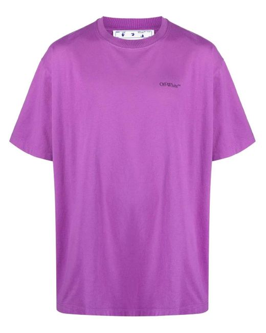 Off-White c/o Virgil Abloh Purple Jumbo Arrow Cotton T-shirt for men
