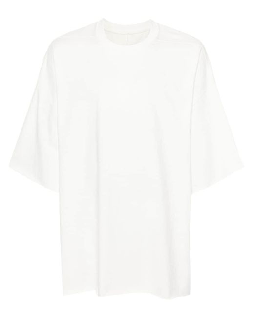 Rick Owens T-shirt Met Gerafelde Afwerking in het White voor heren