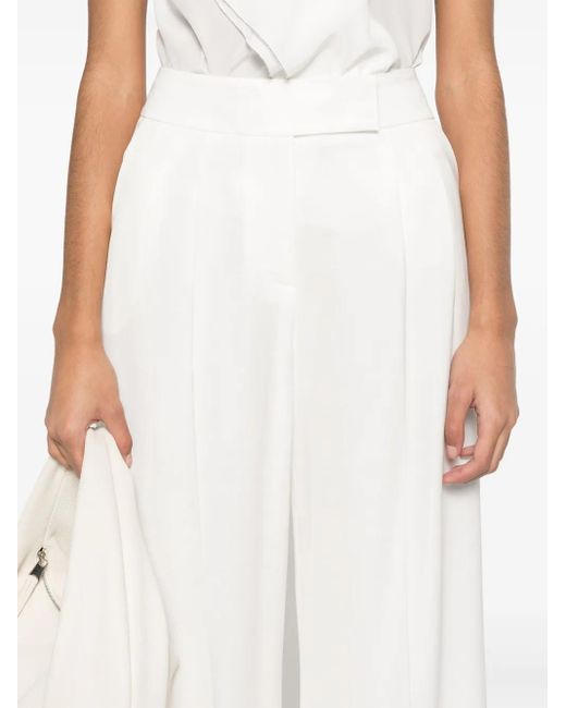 Peserico White Hose mit Bundfalten