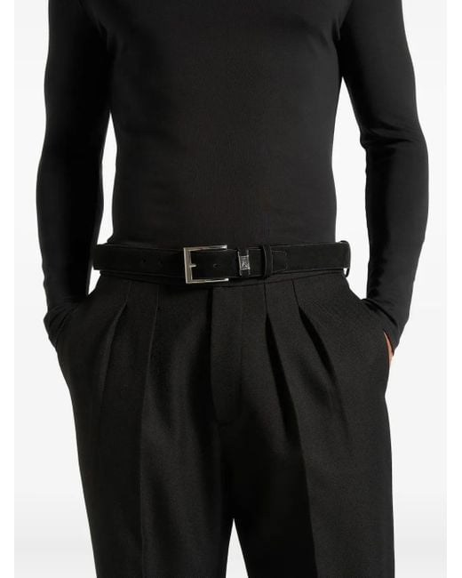 Manière De Voir Black Buckle Belt for men
