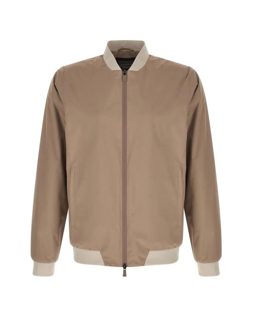 Herno Natural Taupe Polyester Polyamide Bomber Functional for men