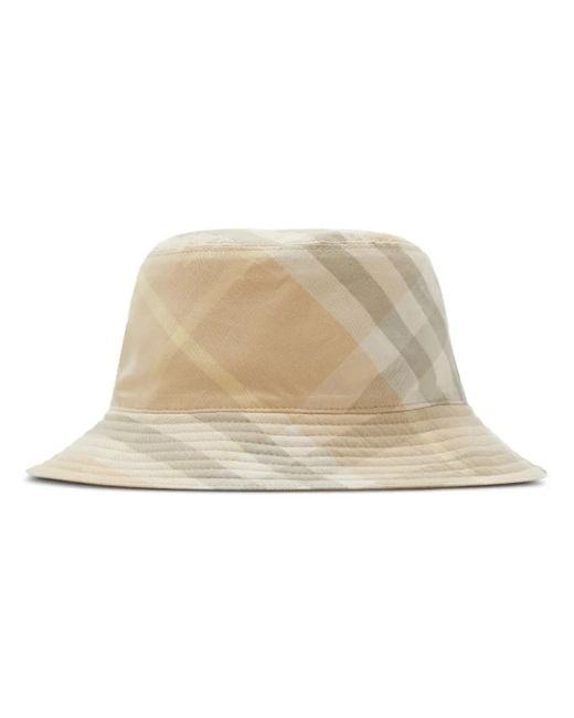 Burberry Wendbarer Fischerhut Mit Karomuster in Natural für Herren