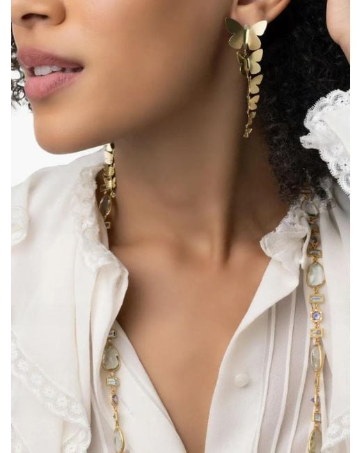 Tanya Farah Metallic 18K Butterfly Earrings
