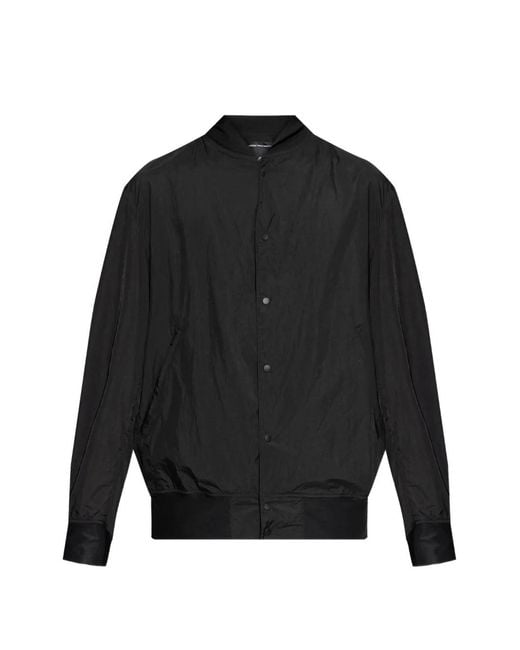 Y-3 Black Collegiate Ribbed Bomber Jacket for men