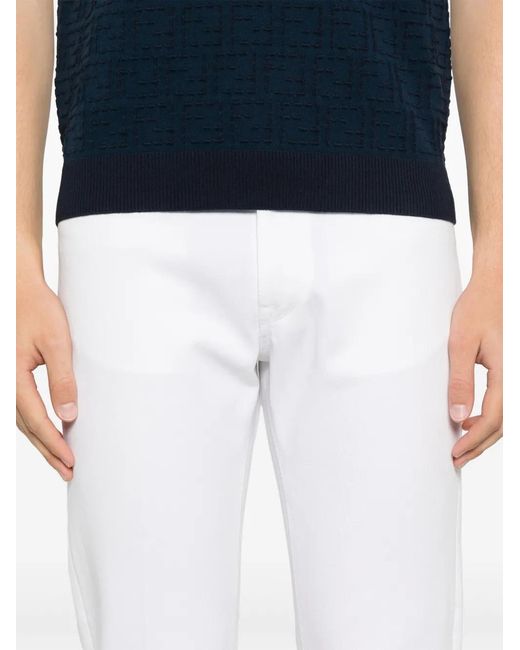 Vaqueros Con Bordado Ff Fendi de hombre de color White