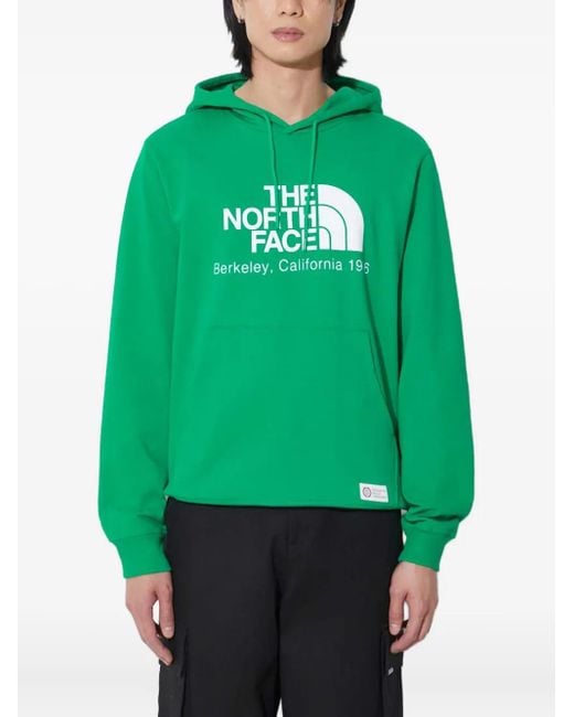 The North Face Green Logo-Detail Hoodie for men